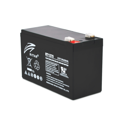 Акумуляторна батарея AGM RITAR RT1275B, Black Case, 12V 7.5Ah