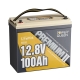 Акумулятор Power Queen 12.8V 100Ah Mini, 1280Wh, BMS 100A (P12V100-PREM-16-A60-DE) (LiFePO4)