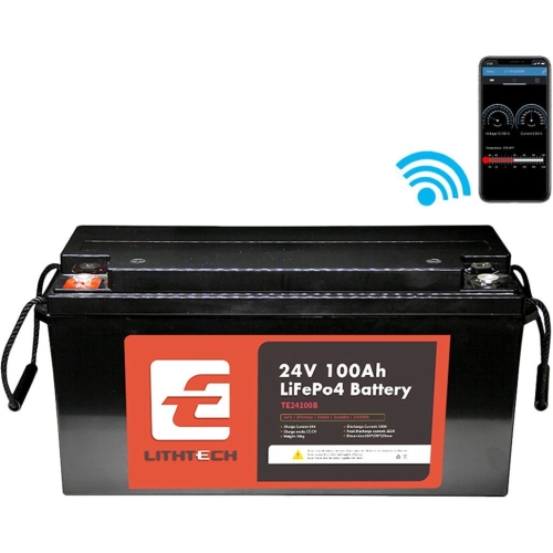 Акумулятор LITHTECH TE24100B + Bluetooth LiFePO4 25,6V 100Ah, 2.56kWh