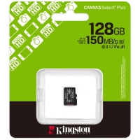  Карта пам`яті MicroSDXC 128GB UHS-I Class 10 Kingston Canvas Select Plus R150MB/s (SDCS3/128GBSP)