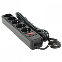 Мережевий фільтр Maxxter SPM5-G-10B 3 м, 5 розеток, чорний