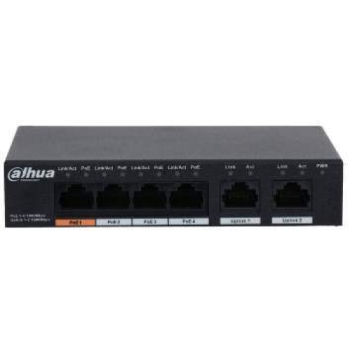 POE Комутатор 4-портовий Dahua DH-PFS3006-4GT-60