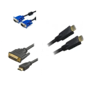 Кабелі HDMI, VGA, DVI, RCA, перехідники