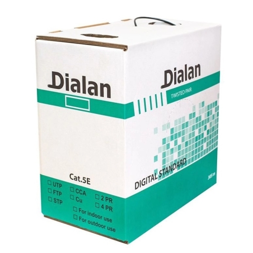 Вита пара Dialan UTP cat.5e 4PR CU (350 МГц) PVC Indoor, 305м