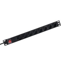 Блок розеток 19" з вимикачем 8 розеток з кабелем 1,8м. (GLF-1U8SOCKET) Блок розеток 19" з вимикачем 8 розеток з кабелем 1,8м. (GLF-1U8SOCKET)