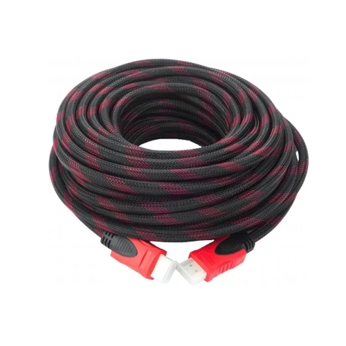 Кабель мультимедійний HDMI M to HDMI M 20.0m V1.4 black/red  посилений захист