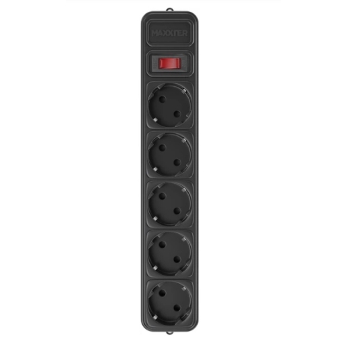 Мережевий фільтр Maxxter SPM5-G-15B 4.5 м 5 розеток Black