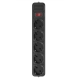 Мережевий фільтр Maxxter SPM5-G-15B 4.5 м 5 розеток Black