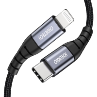 Кабель Choetech IP0041 Black Type-C to Lightning MFI 2m Кабель Choetech IP0041 Black Type-C to Lightning MFI 2m