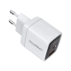 Мережевий зарядний пристрій Choetech PD6052 PD35W GAN A+C White