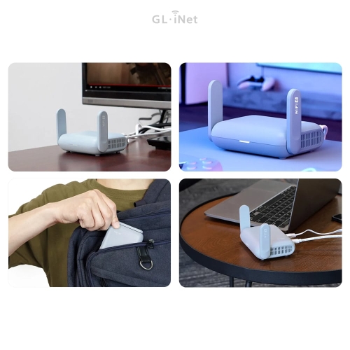 WiFi 6 маршрутизатор GL.iNet Beryl AX (GL-MT3000-EU) 2.5G дводіапазонний портативний