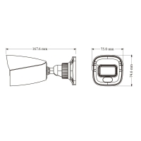 IP-відеокамера 4Mp TVT TD-9441S4L-A(D/PE/AW2) Black f=2.8mm, ІЧ+LED-підсвічування, з мікрофоном