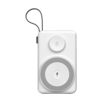 Повербанк 10000mAh Choetech B695 White QC3.0 PD3.0 бездротова зарядка смартфонів та Apple Watch
