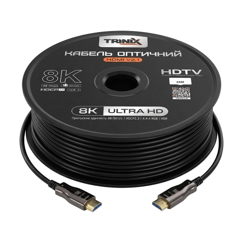 Кабель HDMI V2.1 оптичний 45м Trinix (AOC-HDMI8k-45m)