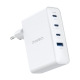 Мережевий зарядний пристрій Choetech PD9002 PD100W GAN USB-A+3xUSB-C White