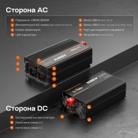 Автономний однофазний інвертор 2kW/12V LiTime L12V2KW-EN-Z Автономний однофазний інвертор 2kW/12V LiTime L12V2KW-EN-Z