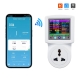 Розумна розетка з реле контролю напруги, струму, потужності з Wi-Fi (Tuya) TOMZN TOVPD1-SKW Universal+EU 16A, моніторинг енергоспоживання