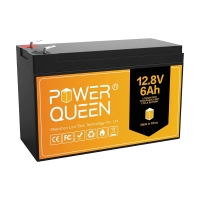 Акумуляторна батарея літій-залізо-фосфатна 12.8В 6А*год LiFePO4 Power Queen P12V6-6-BASIC-4-A6 Акумуляторна батарея літій-залізо-фосфатна 12.8В 6А*год LiFePO4 Power Queen P12V6-6-BASIC-4-A6