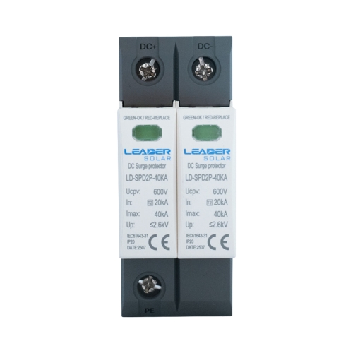 Обмежувач напруги Leader LD-SPD2P-40KA-600V DC під DIN-рейку