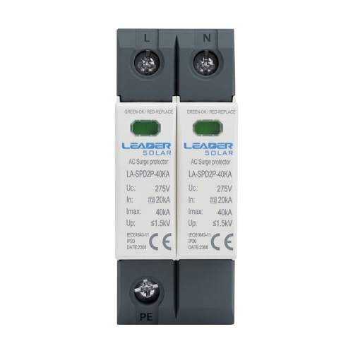 Обмежувач напруги Leader LA-SPD2P-40KA (1P+N) 275V AC під DIN-рейку