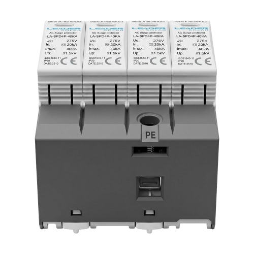 Обмежувач напруги Leader LA-SPD4P-40KA (3P+N) 275V AC під DIN-рейку