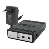Комплект Mini UPS з блоком живлення: джерело безперебійного живлення Mini UPS WGP UPS1032 Black 10400mAh 5V/9V/12V, Li-ion 4*2.6Ah, для роутера і оптичного термінала та блок живлення SPF-1202B 12V/2A (24W)