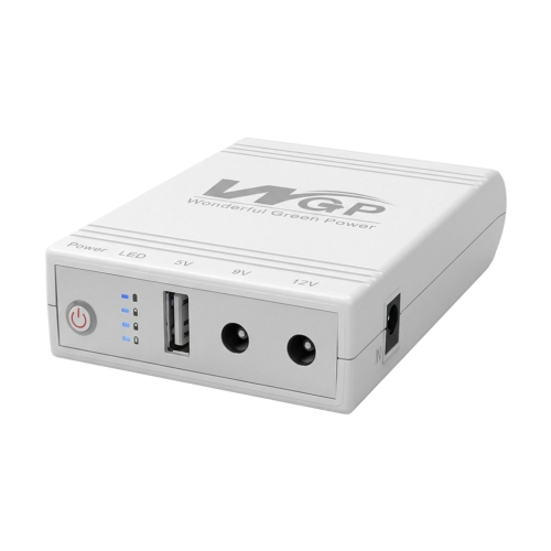 Комплект Mini UPS з блоком живлення: джерело безперебійного живлення Mini UPS WGP UPS103A White 10400mAh 5V/9V/12V, Li-ion 4*2.6Ah, для роутера і оптичного термінала та блок живлення SPF-1202B 12V/2A (24W)