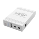 Комплект Mini UPS з блоком живлення: джерело безперебійного живлення Mini UPS WGP UPS103A White 10400mAh 5V/9V/12V, Li-ion 4*2.6Ah, для роутера і оптичного термінала та блок живлення SPF-1202B 12V/2A (24W)