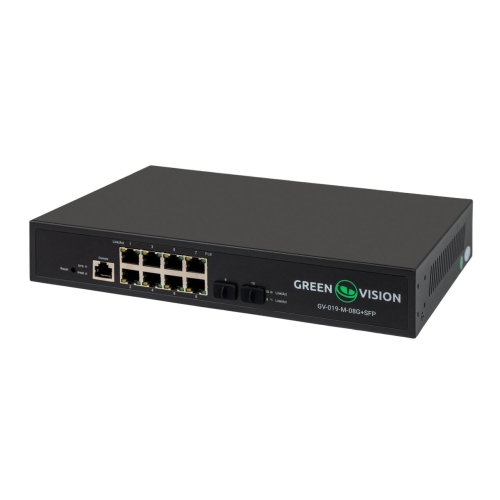 Комутатор мережевий POE GV-019-M-08G+SFP