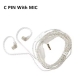 Посріблений кабель для навушників з мікрофоном KZ Audio KZ Standard SILVER Cable C MIC