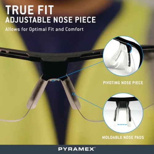 Захисні окуляри Pyramex Truflex Grey-Lime (clear) Anti-Fog, прозорі в сіро-лаймовій оправі