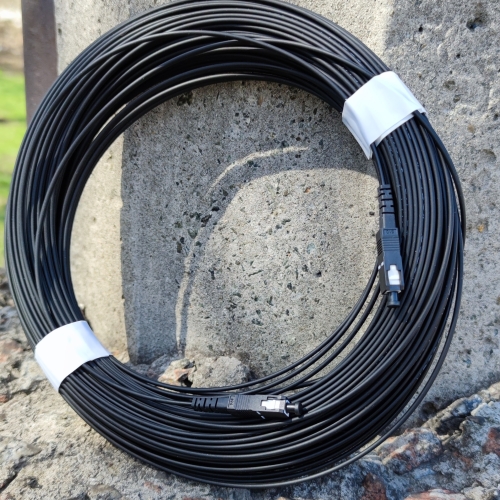 Патчкорд SC/UPC-SC/UPC SM, FTTH плоский, зовнішнього виконання 50 м, Simplex