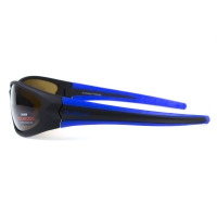 Окуляри поляризаційні BluWater Daytona-4 Polarized (brown) коричневі з синіми дужками