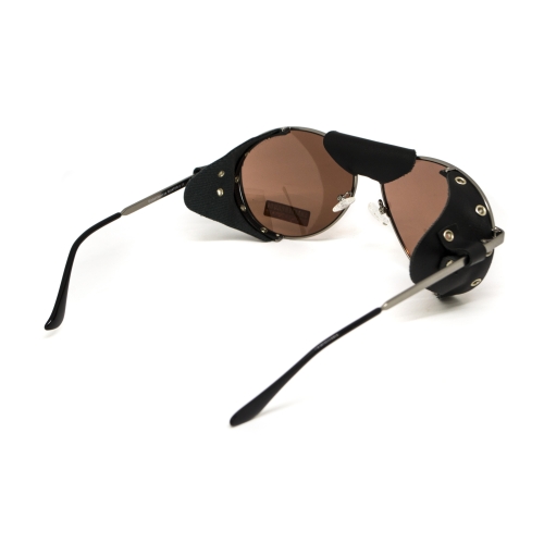 Окуляри захисні Global Vision Aviator-3 (drive mirror), коричневі зі з'ємним ущільнювачем із синтетичної "шкіри"