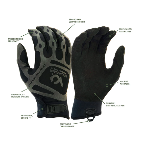 Тактичні рукавиці Venture Gear Tactical VGTG10 Compression Fit, чорні, розмір S (7)