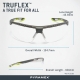 Захисні окуляри Pyramex Truflex Grey-Lime (clear) Anti-Fog, прозорі в сіро-лаймовій оправі