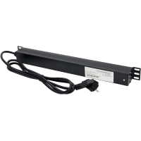 Блок розеток 19" з вимикачем 8 розеток з кабелем 1,8м.  (GLF-1U8SOCKET)