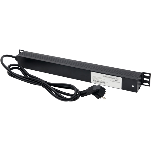 Блок розеток 19" з вимикачем 8 розеток з кабелем 1,8м.  (GLF-1U8SOCKET)