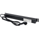 Блок розеток 19" з вимикачем 8 розеток з кабелем 1,8м.  (GLF-1U8SOCKET)