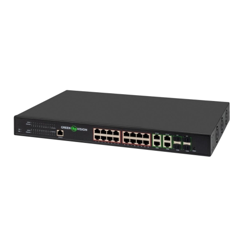 Комутатор мережевий POE GV-020-AI-16G+4G+4SFP
