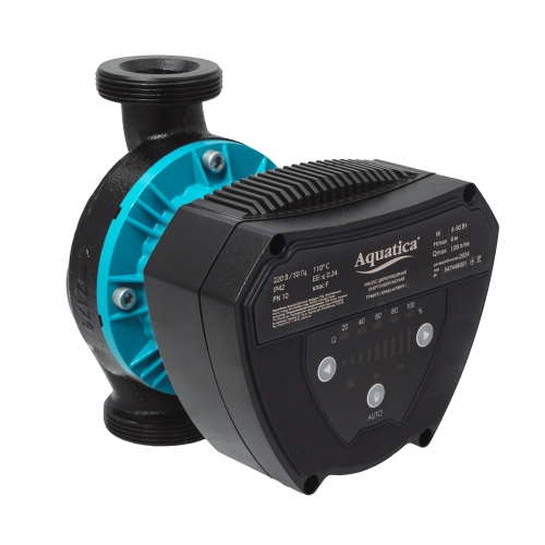 Насос циркуляційний енергозберігаючий 6-90Вт Hmax 6м Qmax 108л/хв Ø2" 180мм + гайки Ø1¼" AQUATICA GPA32-6/180 IV (774073)