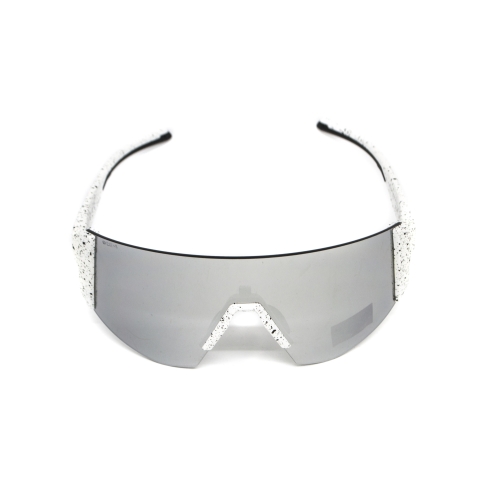Окуляри захисні Global Vision Astro+RX White (G-Tech™ silver), дзеркальні сірі в білій оправі з діоптрійною вставкою в комплекті