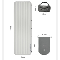 Матрац туристичний надувний одномісний Naturehike CNK2450WS034, 198х68х9.5 см, білий, для кемпінгу із мішком для надування Матрац туристичний надувний одномісний Naturehike CNK2450WS034, 198х68х9.5 см, білий, для кемпінгу із мішком для надування