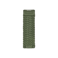 Матрац туристичний надувний одномісний  Naturehike CNK2550WS019, 200х60х6.5 см, зелений із вбудованою помпою для надування