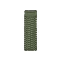 Матрац туристичний надувний одномісний  Naturehike CNK2550WS019, 200х60х6.5 см, зелений, для кемпінгу із мішком для надування