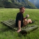 Матрац туристичний надувний одномісний  Naturehike CNK2550WS019, 200х60х6.5 см, зелений, для кемпінгу із мішком для надування