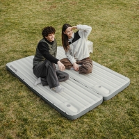 Матрац туристичний надувний одномісний  Naturehike CNK2450WS035, 198х68х9.5 см, білий із вбудованою помпою для надування