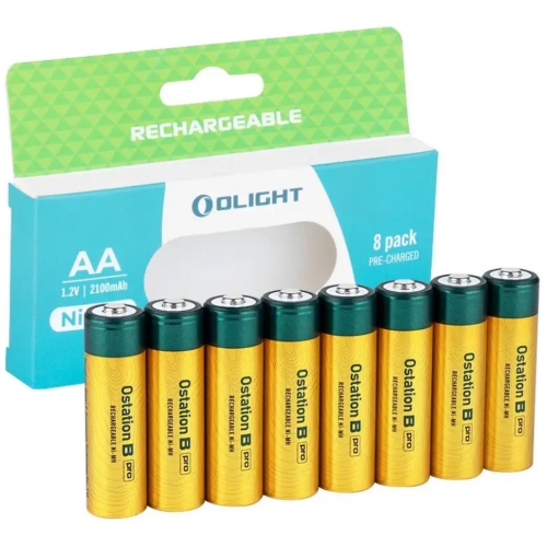 Набір акумуляторів Olight B Pro AA 2100 mAh. 8 шт