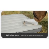 Матрац туристичний надувний одномісний  Naturehike CNK2450WS035, 198х68х9.5 см, коричневий із вбудованою помпою для надування