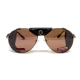 Окуляри захисні Global Vision Aviator-3 (drive mirror), коричневі зі з'ємним ущільнювачем із синтетичної "шкіри"